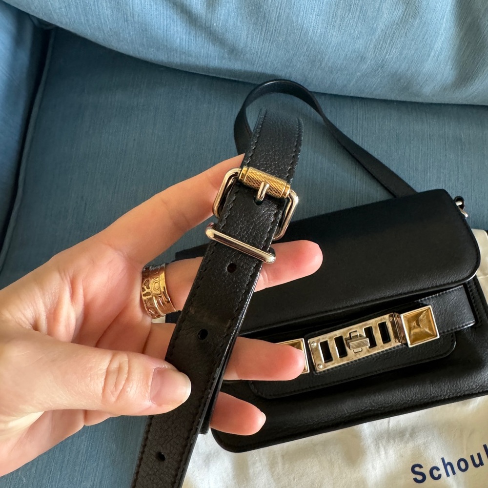 Proenza Schouler Black Leather Crossbody Bag ps11 mini - Picture 7 of 10